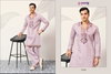 V Neck Viraasat by Shubhvastra Viscose Silk Mens Kurta With Bottom Bulk Orders In India